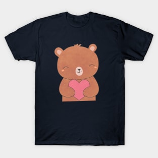 Kawaii Brown Bear T-Shirt T-Shirt